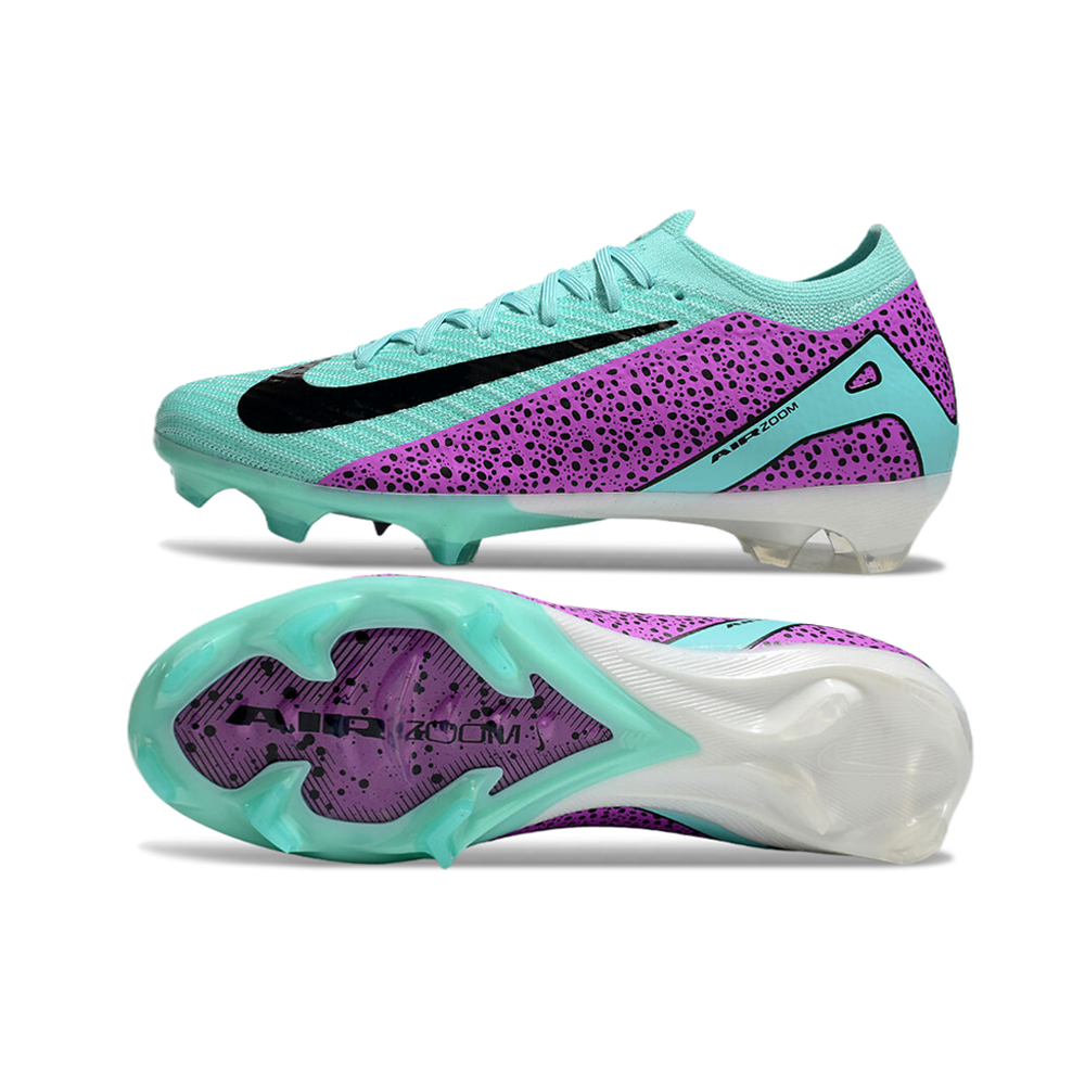 Chuteira Campo Nike Air Zoom Mercurial Vapor 16 Elite FG Azul e Rosa