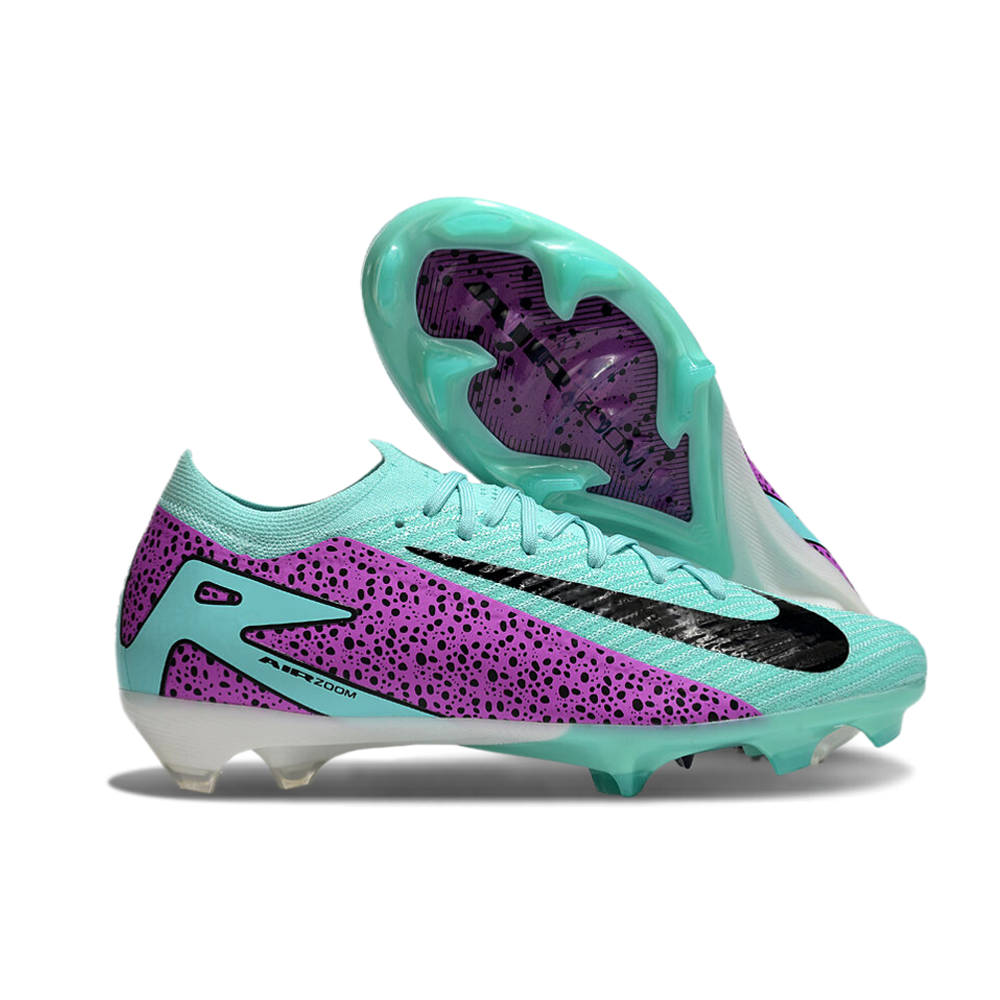 Chuteira Campo Nike Air Zoom Mercurial Vapor 16 Elite FG Azul e Rosa