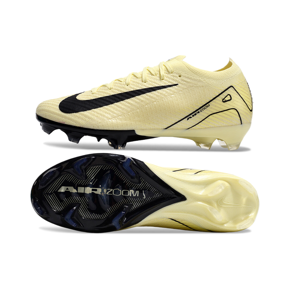 Chuteira Campo Nike Air Zoom Mercurial Vapor 16 Elite FG Bege e Preto