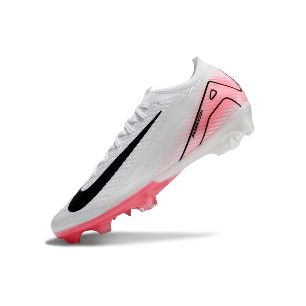 Chuteira Campo Nike Air Zoom Mercurial Vapor 16 Elite FG Branco e Rosa