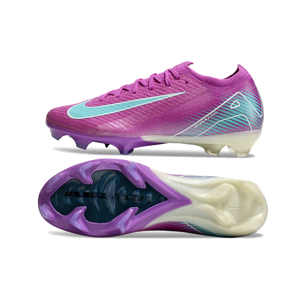 Chuteira Campo Nike Air Zoom Mercurial Vapor 16 Elite FG Roxa e Azul