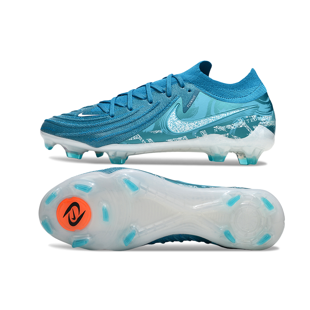 Chuteira Campo Nike Phantom GX 2 Elite FG Azul e Branco