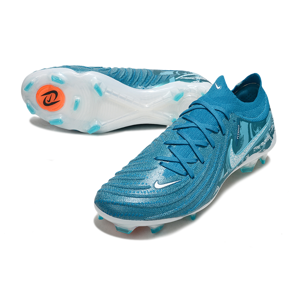 Chuteira Campo Nike Phantom GX 2 Elite FG Azul e Branco