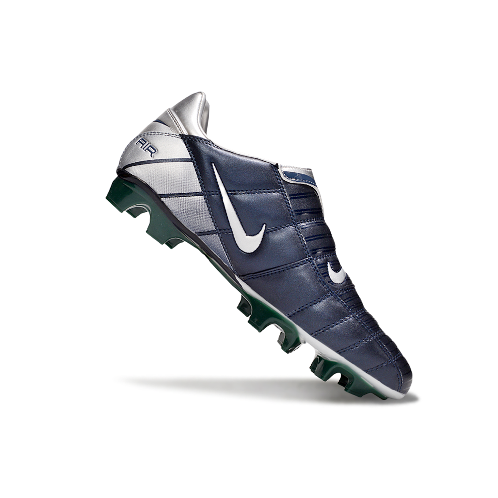 Chuteira Campo Nike Total 90 FG Azul, Prata e Verde