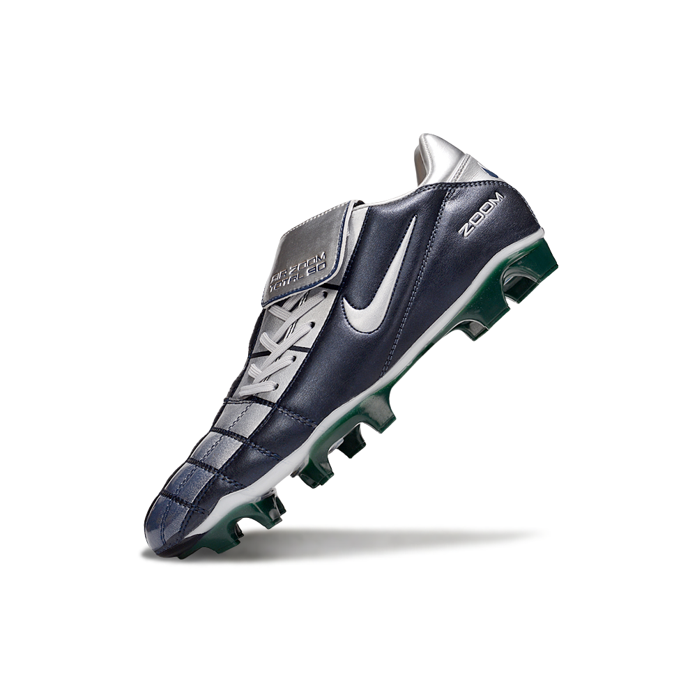 Chuteira Campo Nike Total 90 FG Azul, Prata e Verde