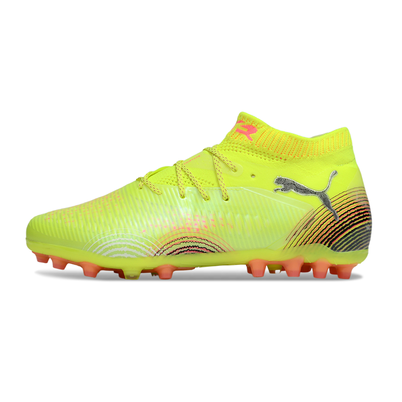Chuteira Society Puma Future 8 MG Amarelo e Laranja