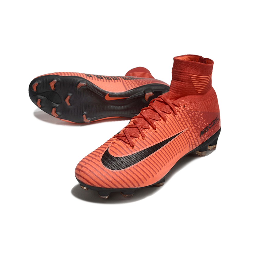 Chuteira Campo Nike Retrô Mercurial Superfly 5 Vermelho