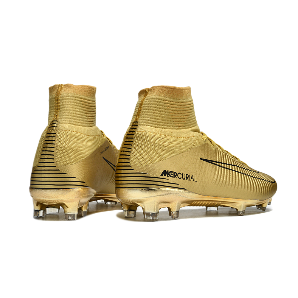 Chuteira Campo Nike Retrô Mercurial Superfly 5 Dourado