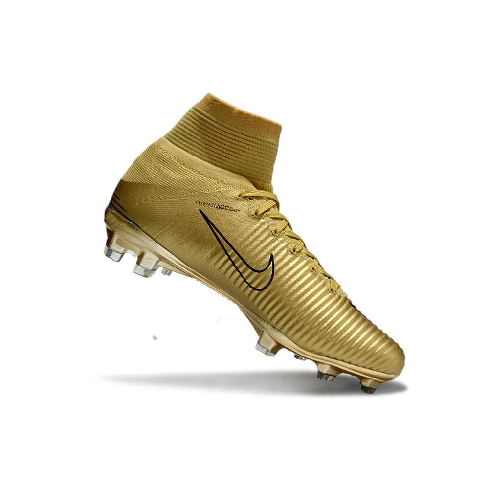 Chuteira Campo Nike Retrô Mercurial Superfly 5 Dourado