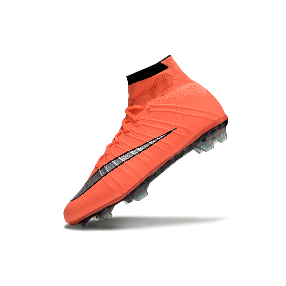 Chuteira Campo Nike Retrô Mercurial Superfly 4 FG Vermelho e Prata