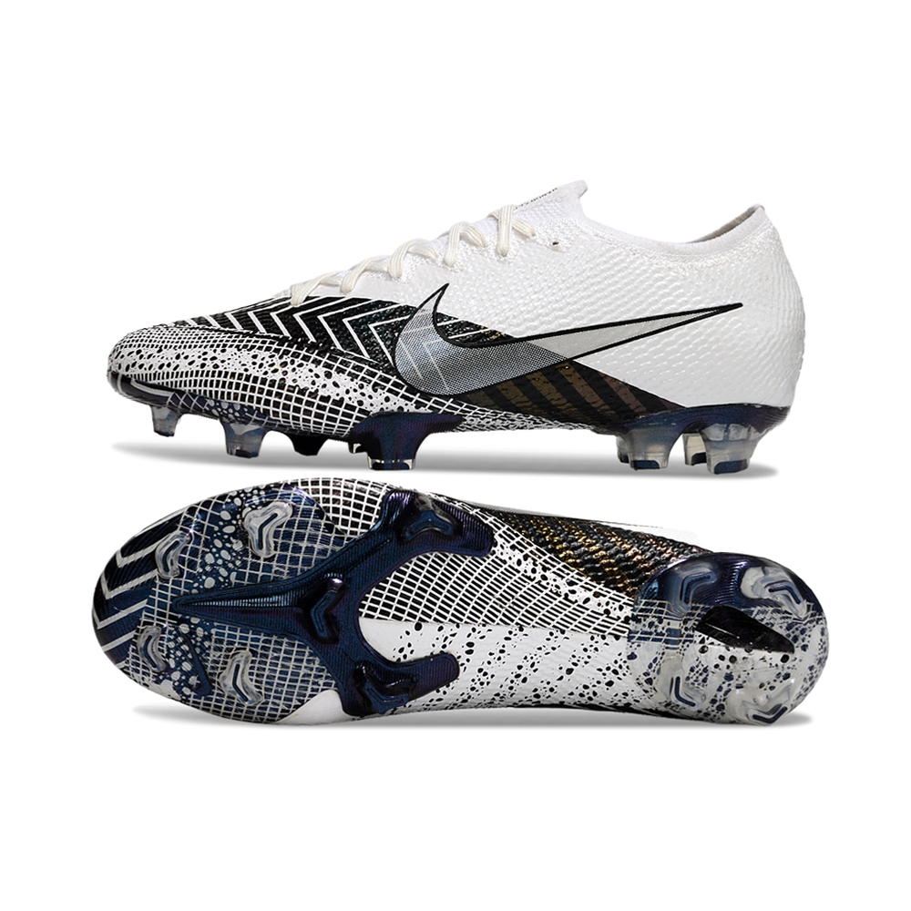 Chuteira Nike Mercurial Vapor 13 Elite FG Branco e Prata