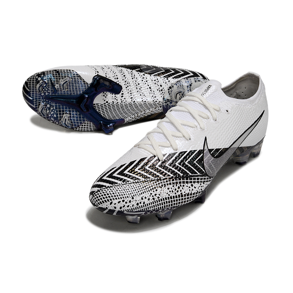 Chuteira Nike Mercurial Vapor 13 Elite FG Branco e Prata