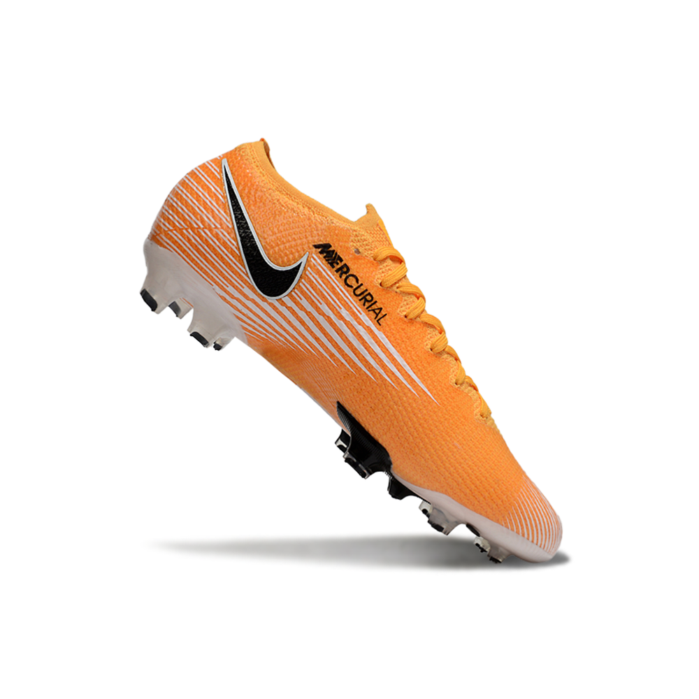 Chuteira Nike Mercurial Vapor 13 Elite FG Laranja e Branco