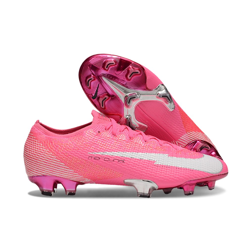 Chuteira Nike Mercurial Vapor 13 Elite FG Rosa e Prata