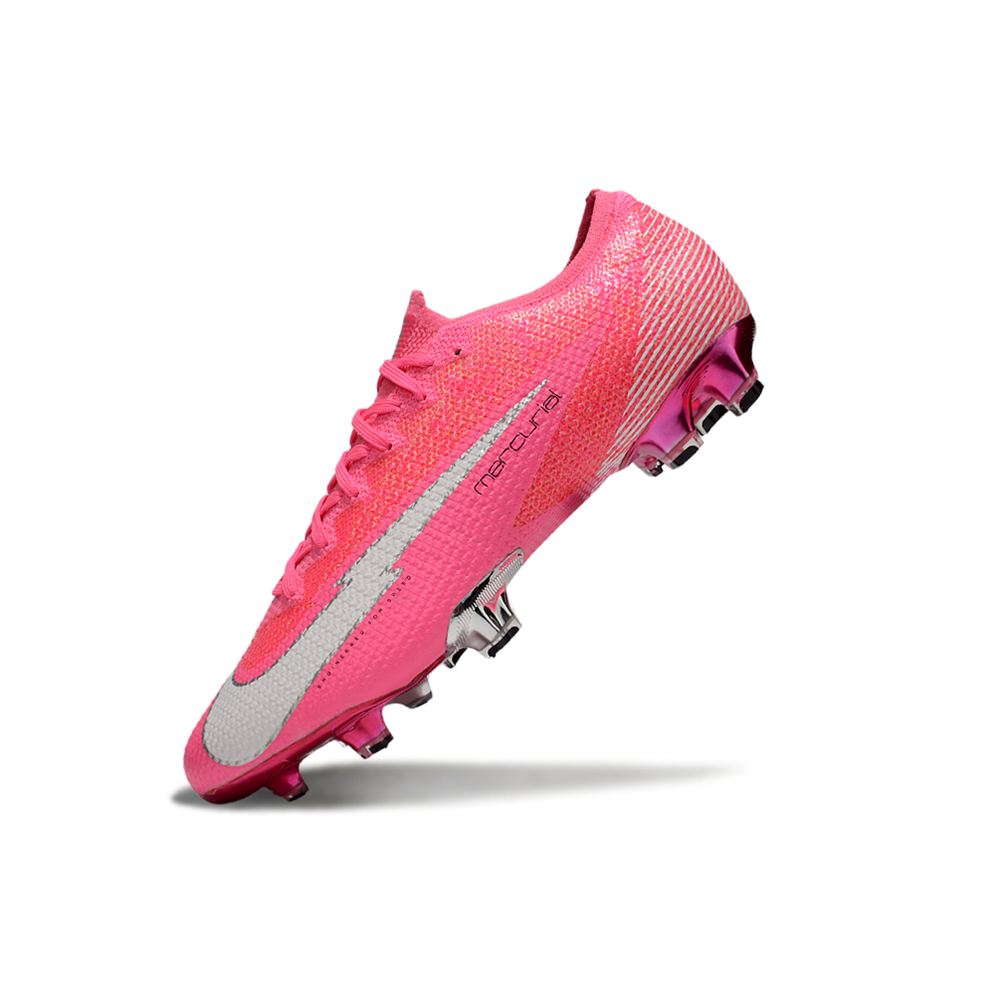 Chuteira Nike Mercurial Vapor 13 Elite FG Rosa e Prata