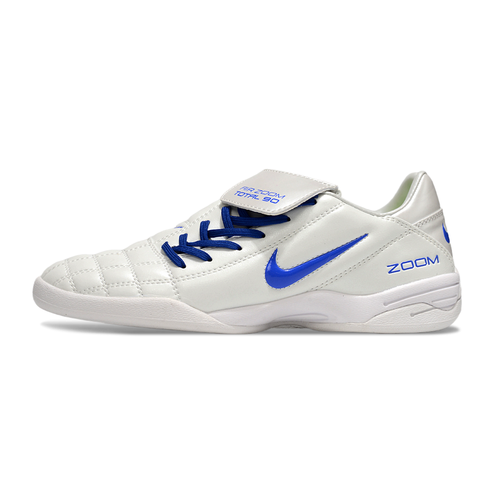 Chuteira Futsal Nike Total 90 IC Branco e Azul