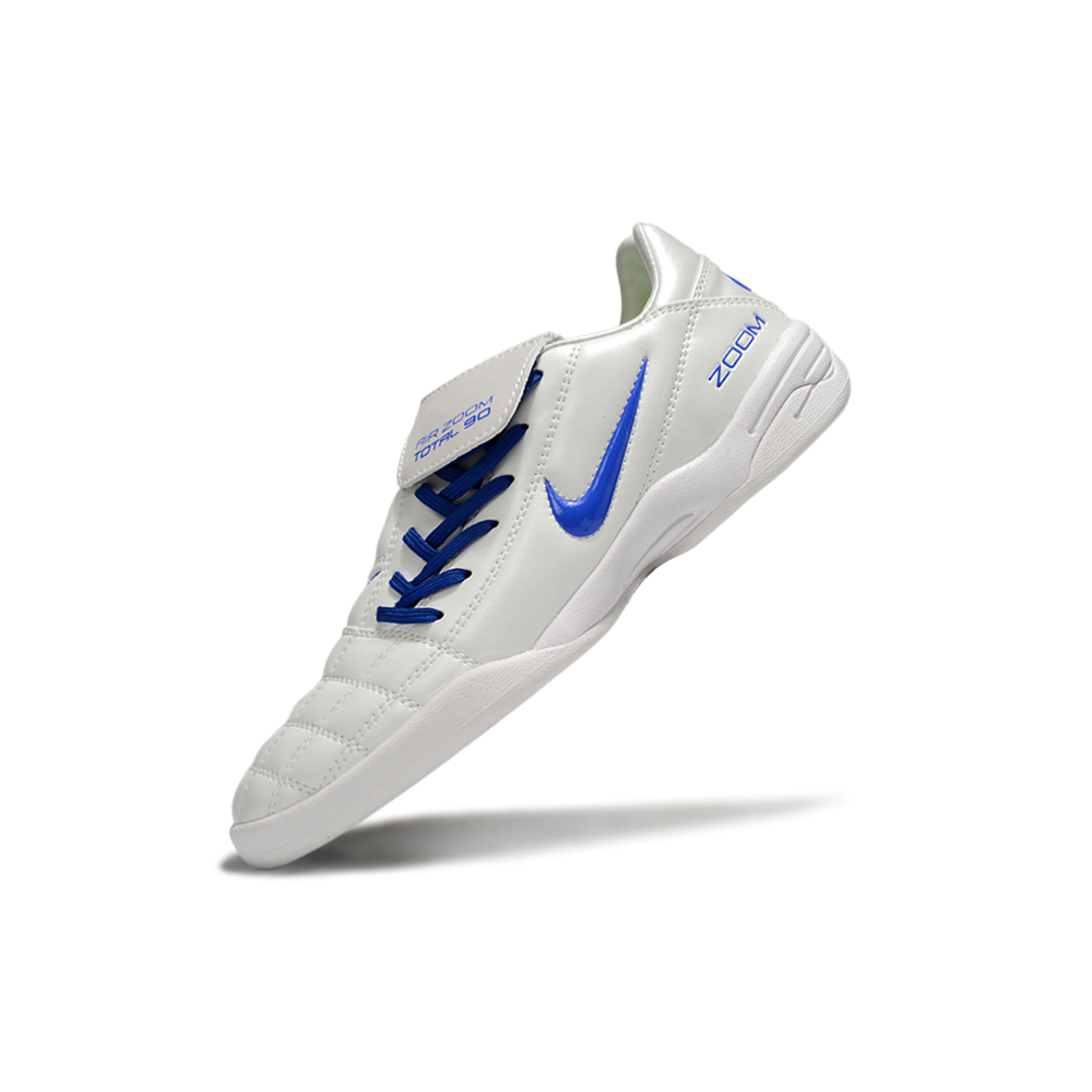Chuteira Futsal Nike Total 90 IC Branco e Azul