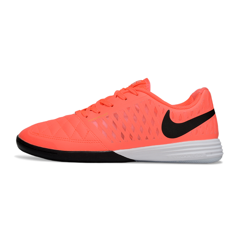 Chuteira Futsal Nike Lunar Gato II IC Laranja, Branco e Preto