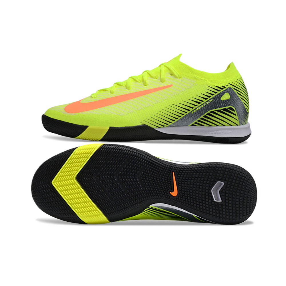 Chuteira Futsal Nike Air Zoom Mercurial Vapor 16 Elite IC Amarelo, Laranja e Preto