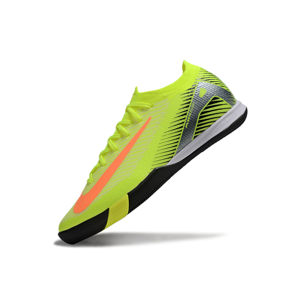 Chuteira Futsal Nike Air Zoom Mercurial Vapor 16 Elite IC Amarelo, Laranja e Preto