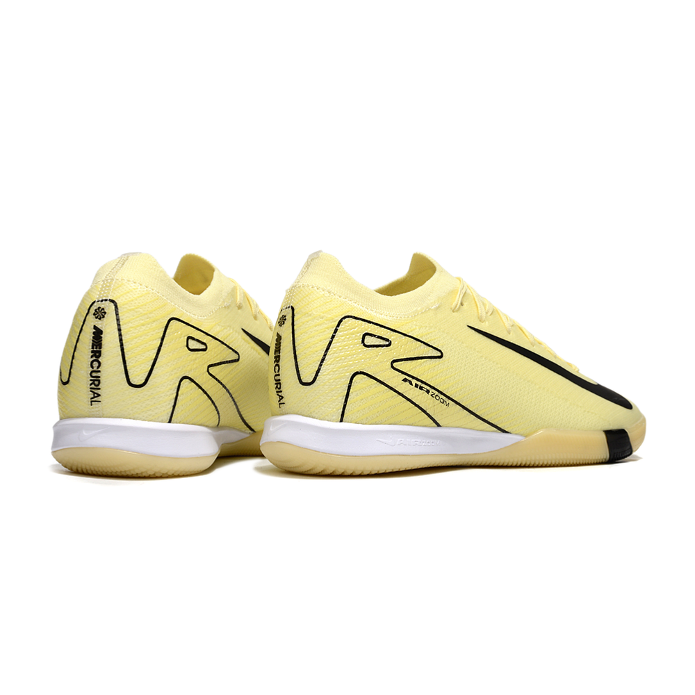 Chuteira Futsal Nike Air Zoom Mercurial Vapor 16 Elite IC Amarelo, Branco e Preto