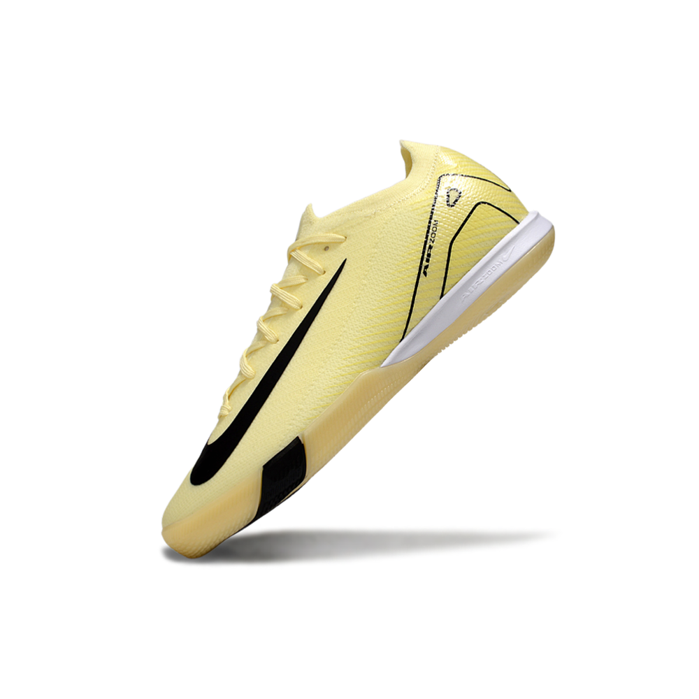 Chuteira Futsal Nike Air Zoom Mercurial Vapor 16 Elite IC Amarelo, Branco e Preto