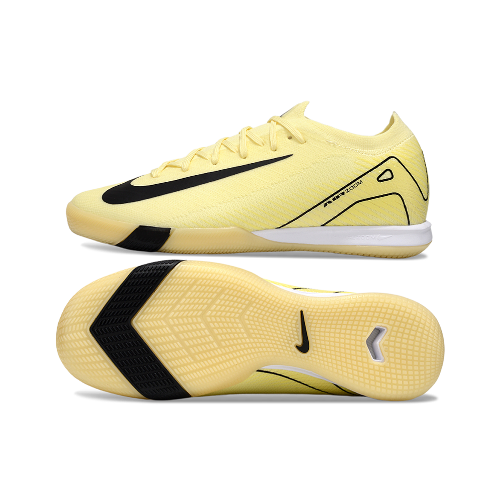 Chuteira Futsal Nike Air Zoom Mercurial Vapor 16 Elite IC Amarelo, Branco e Preto