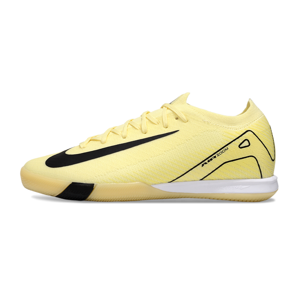 Chuteira Futsal Nike Air Zoom Mercurial Vapor 16 Elite IC Amarelo, Branco e Preto