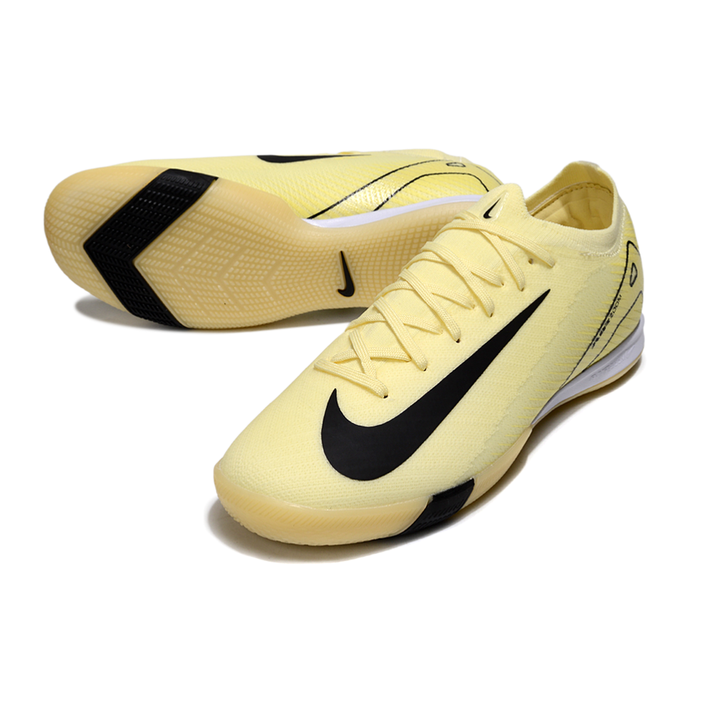 Chuteira Futsal Nike Air Zoom Mercurial Vapor 16 Elite IC Amarelo, Branco e Preto