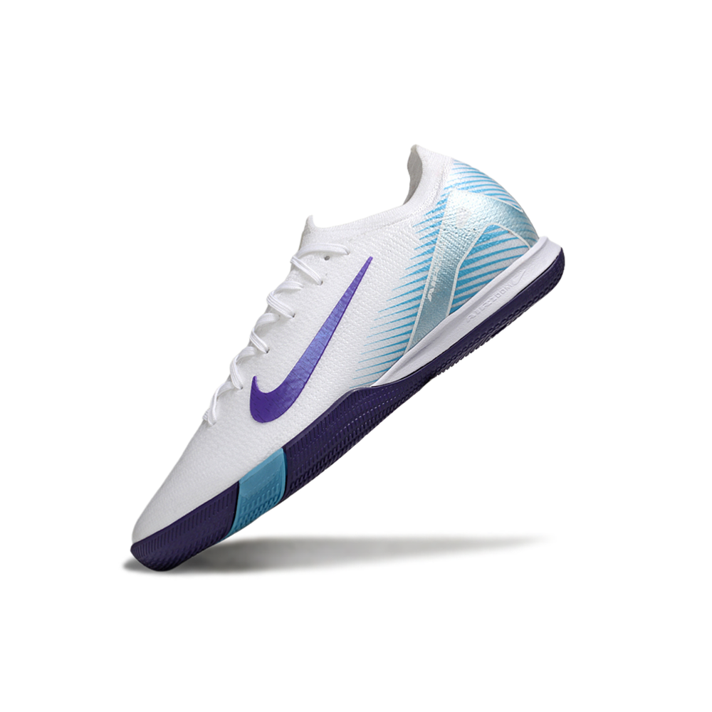 Chuteira Futsal Nike Air Zoom Mercurial Vapor 16 Elite IC Branco, Azul e Roxo