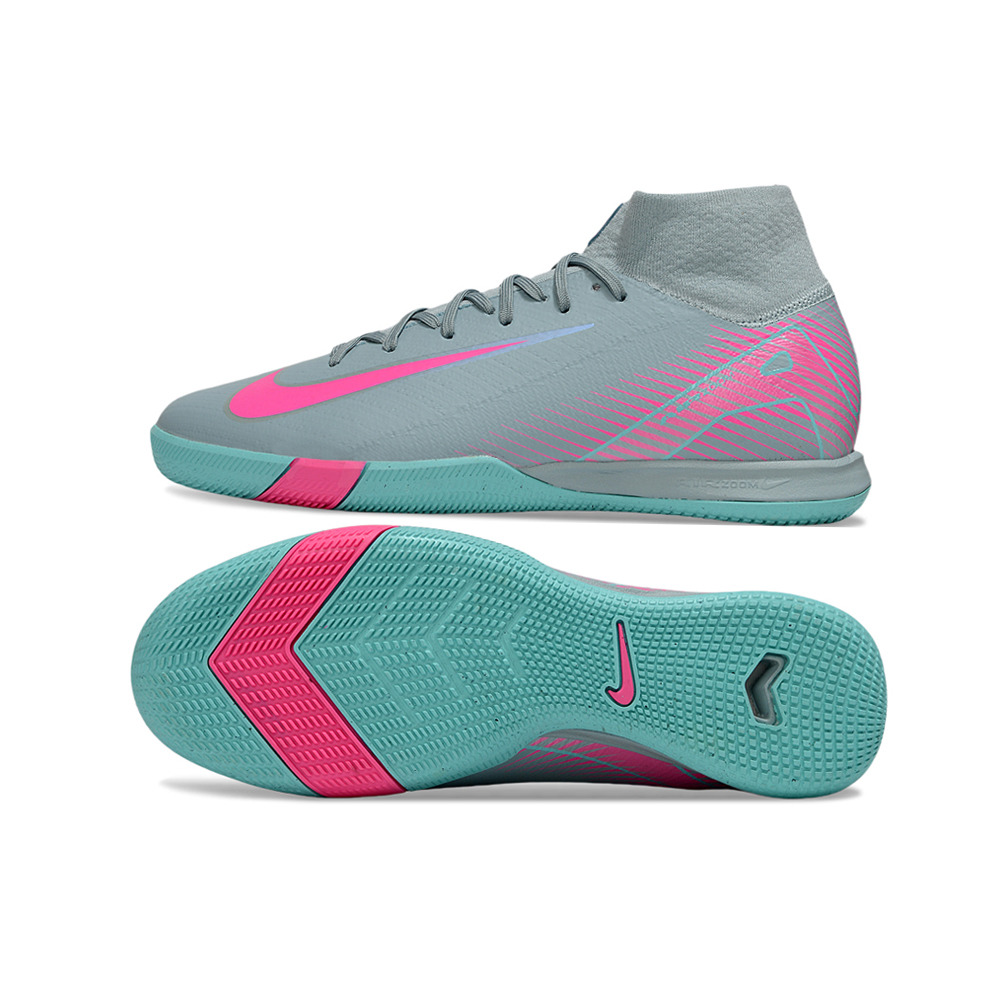 Chuteira Futsal Nike Air Zoom Mercurial Superfly 10 Elite IC ''Prism''  Azul e Rosa