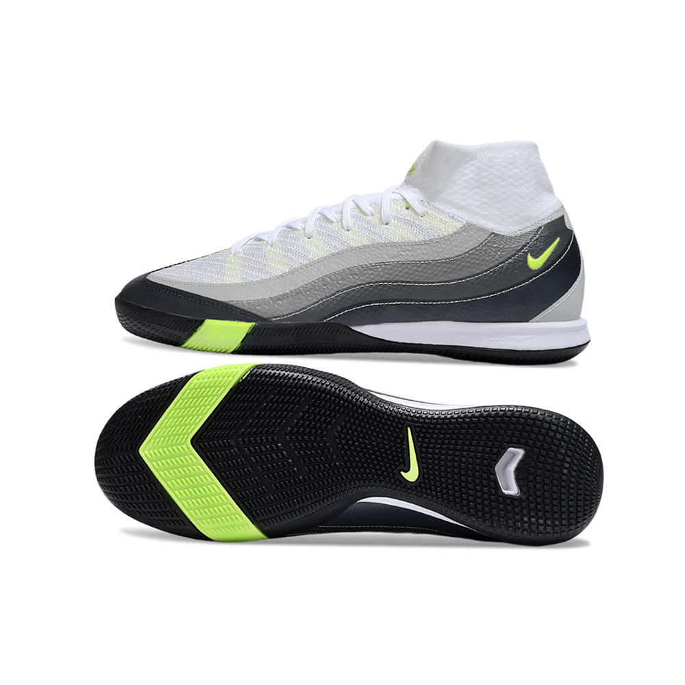 Chuteira Futsal Nike Air Zoom Mercurial Superfly 10 Elite IC Branco, Preto e Verde