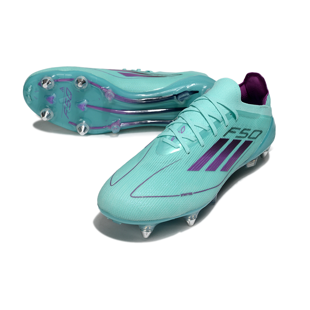 Chuteira Campo Adidas F50 Ponta de Aluminio Azul e Roxo