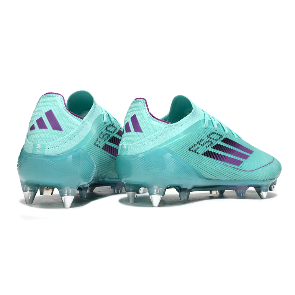 Chuteira Campo Adidas F50 Ponta de Aluminio Azul e Roxo