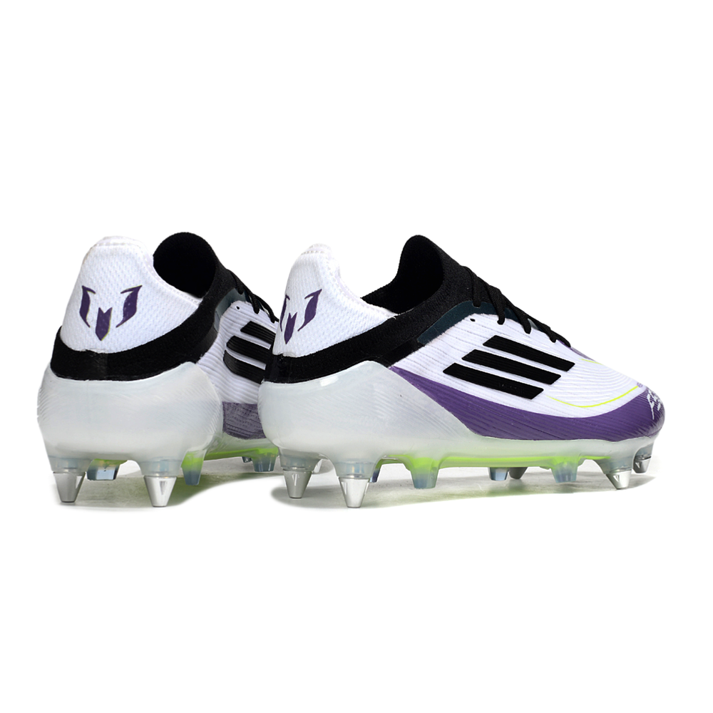 Chuteira Campo Adidas F50 Ponta de Aluminio Branco, Roxo e Preto