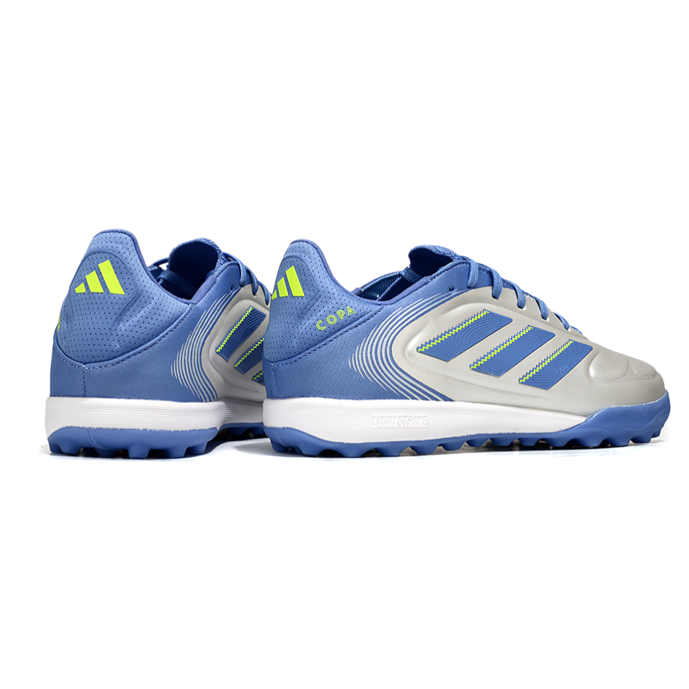 Chuteira Society Adidas Copa Pure.2 TF Prata e Azul