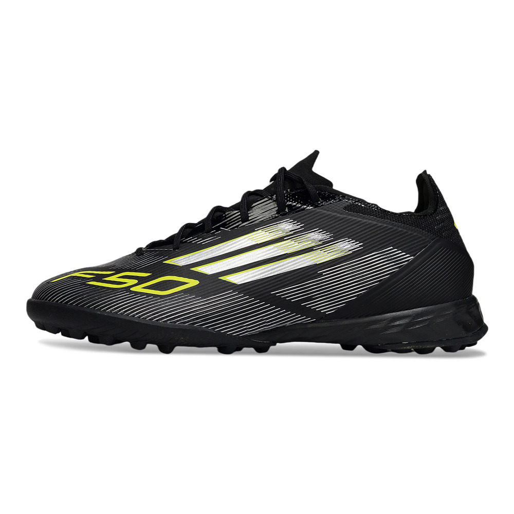 Chuteira Society Adidas F50 TF ''Electric Stealth'' Preto e Verde