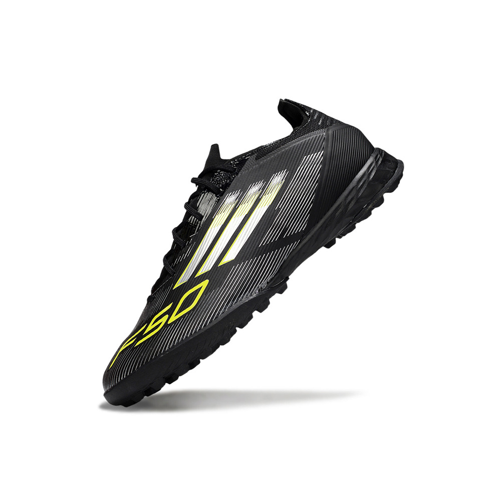 Chuteira Society Adidas F50 TF ''Electric Stealth'' Preto e Verde