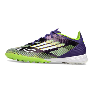 Chuteira Society Adidas F50 TF Roxa e Verde