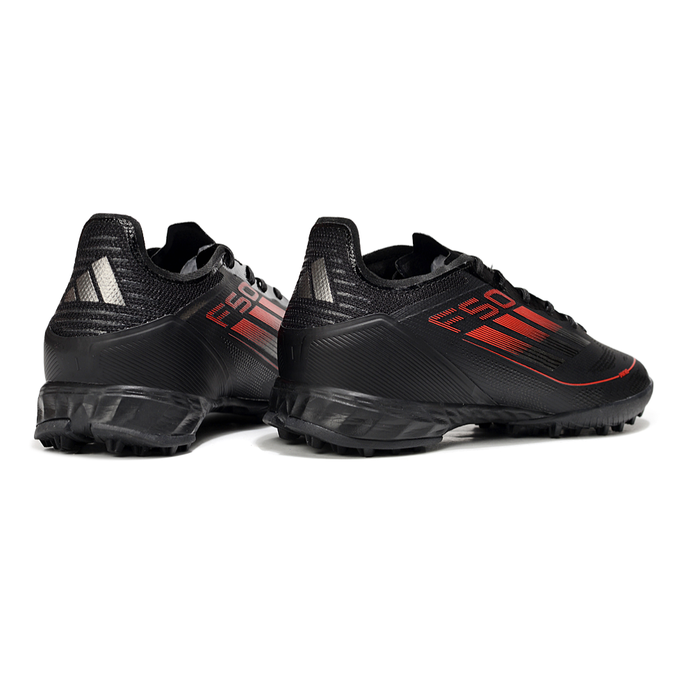 Chuteira Society Adidas F50 TF Preto e Vermelho