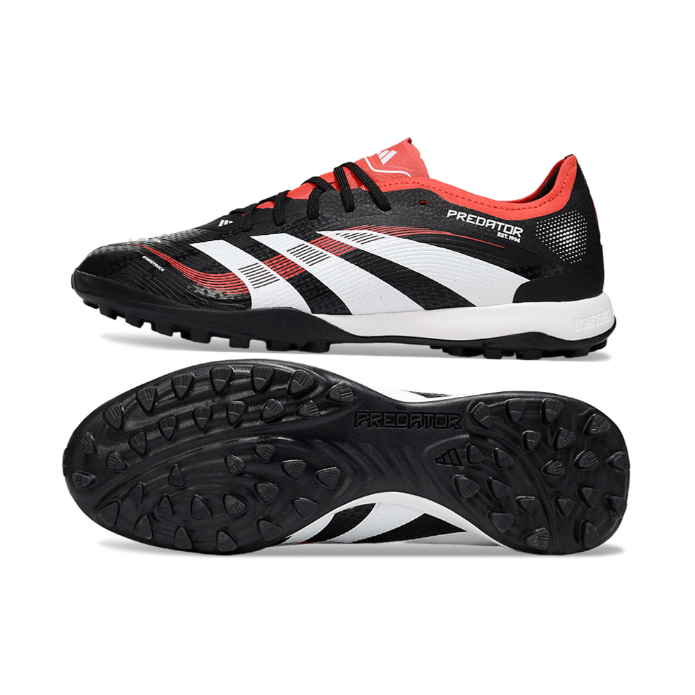 Chuteira Society Adidas Predator Elite TF Preto e Vermelho