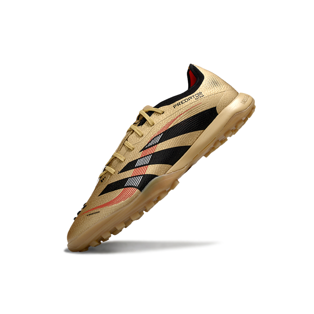 Chuteira Society Adidas Predator Elite TF Dourado e Preto