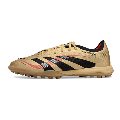 Chuteira Society Adidas Predator Elite TF Dourado e Preto