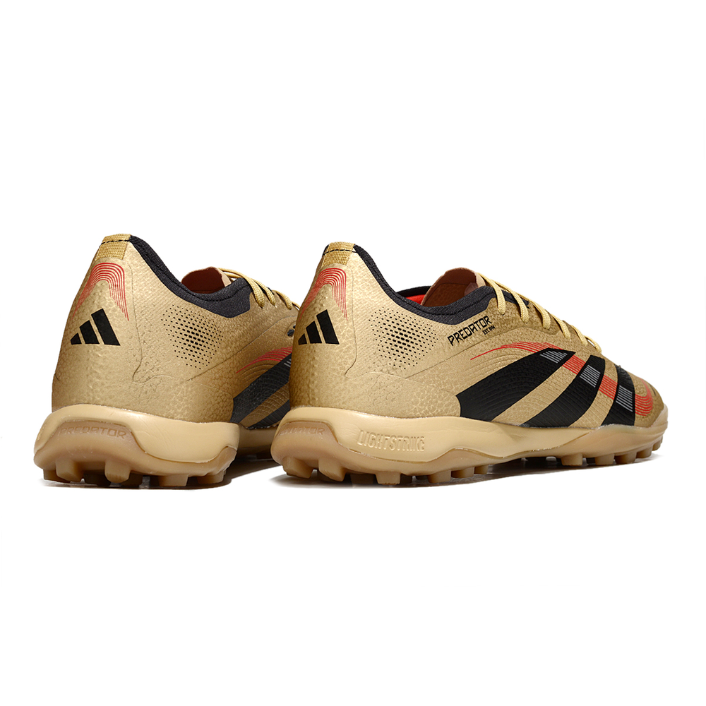 Chuteira Society Adidas Predator Elite TF Dourado e Preto