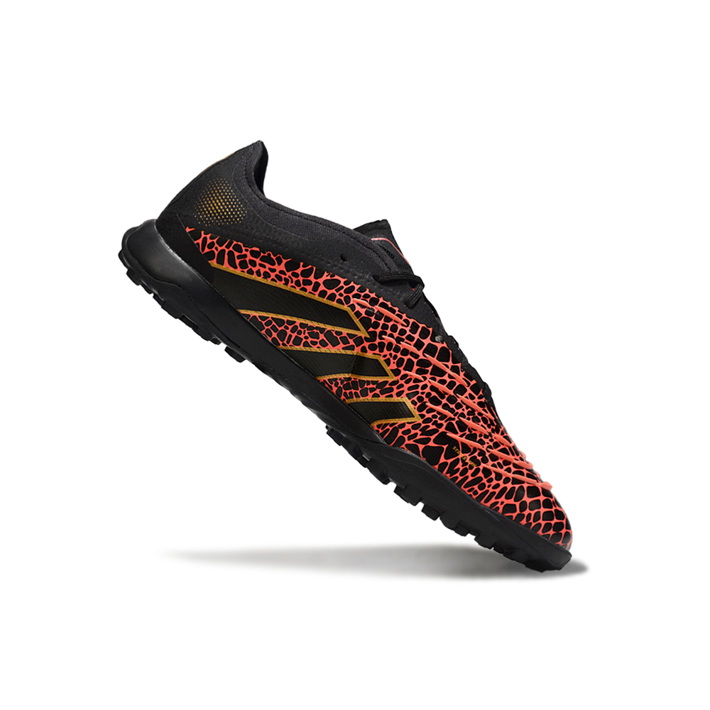 Chuteira Society Adidas Predator Elite TF Preto e Vermelho