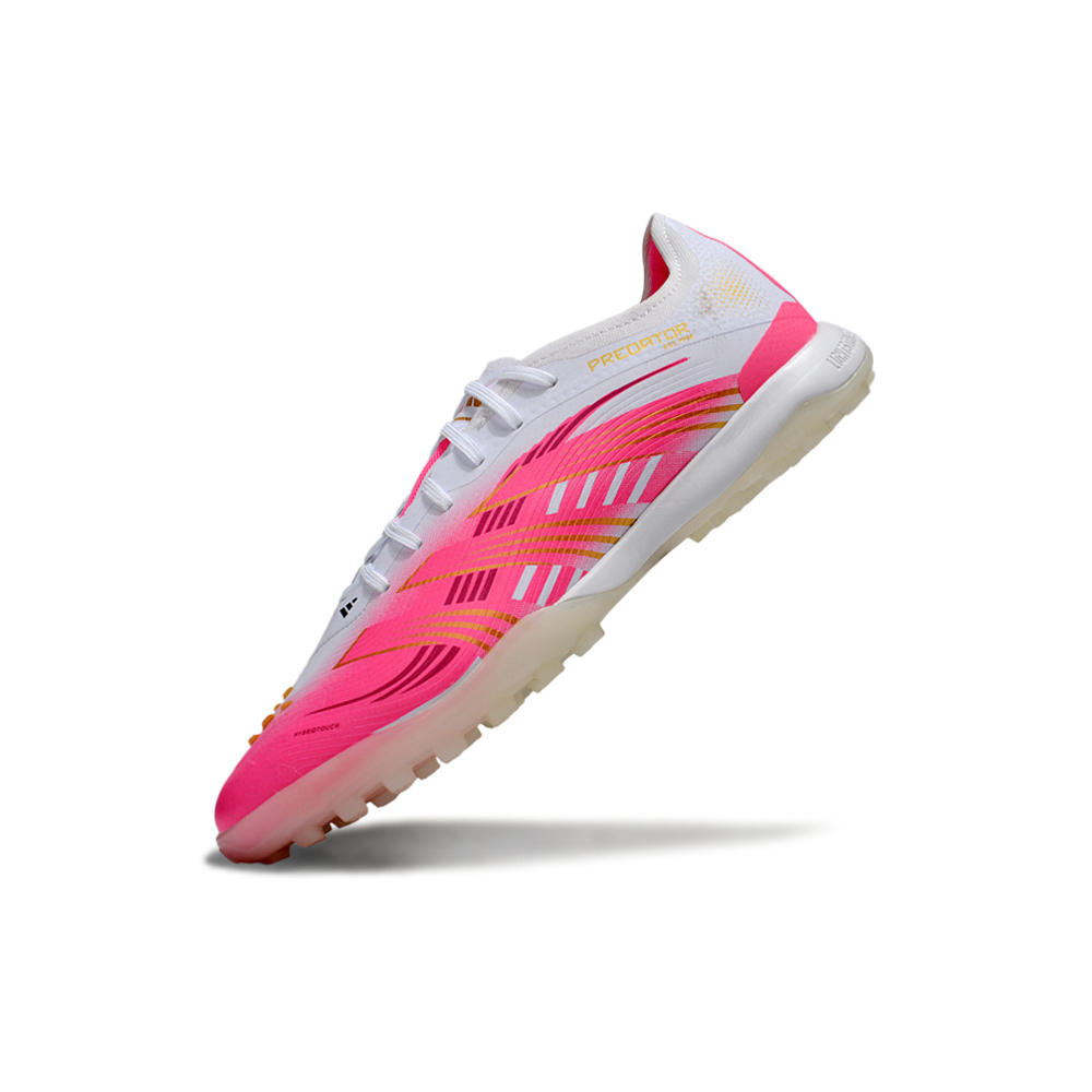Chuteira Society Adidas Predator Elite TF Rosa e Branco