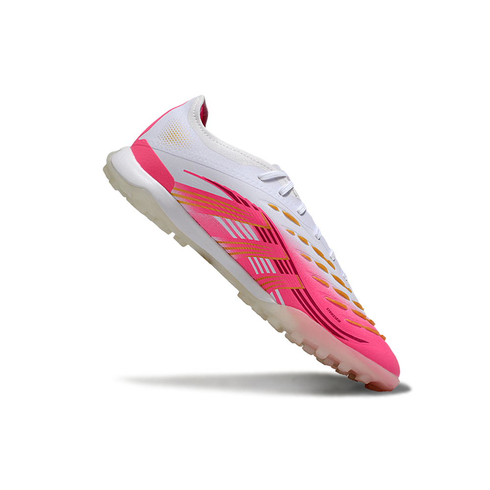 Chuteira Society Adidas Predator Elite TF Rosa e Branco