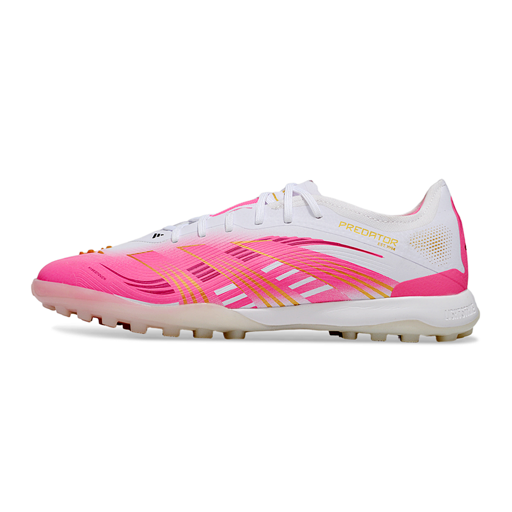 Chuteira Society Adidas Predator Elite TF Rosa e Branco