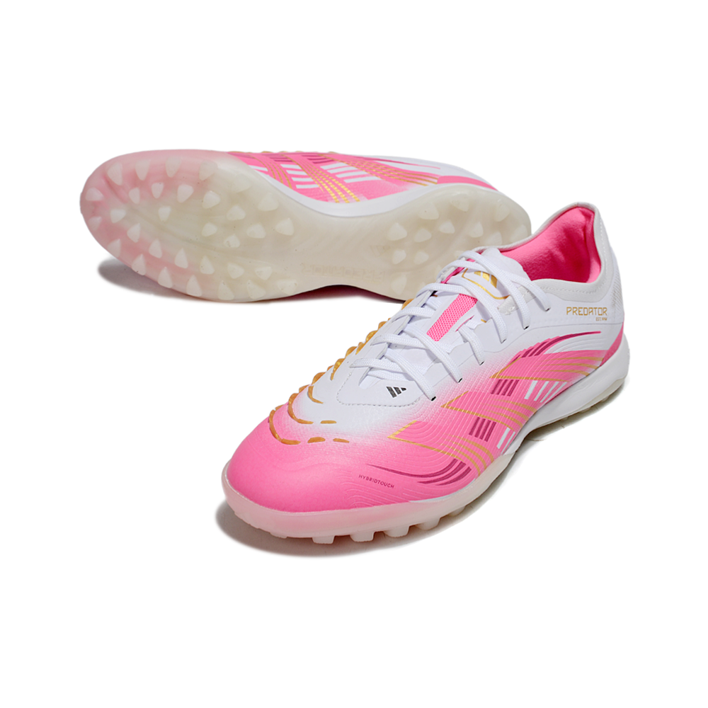 Chuteira Society Adidas Predator Elite TF Rosa e Branco