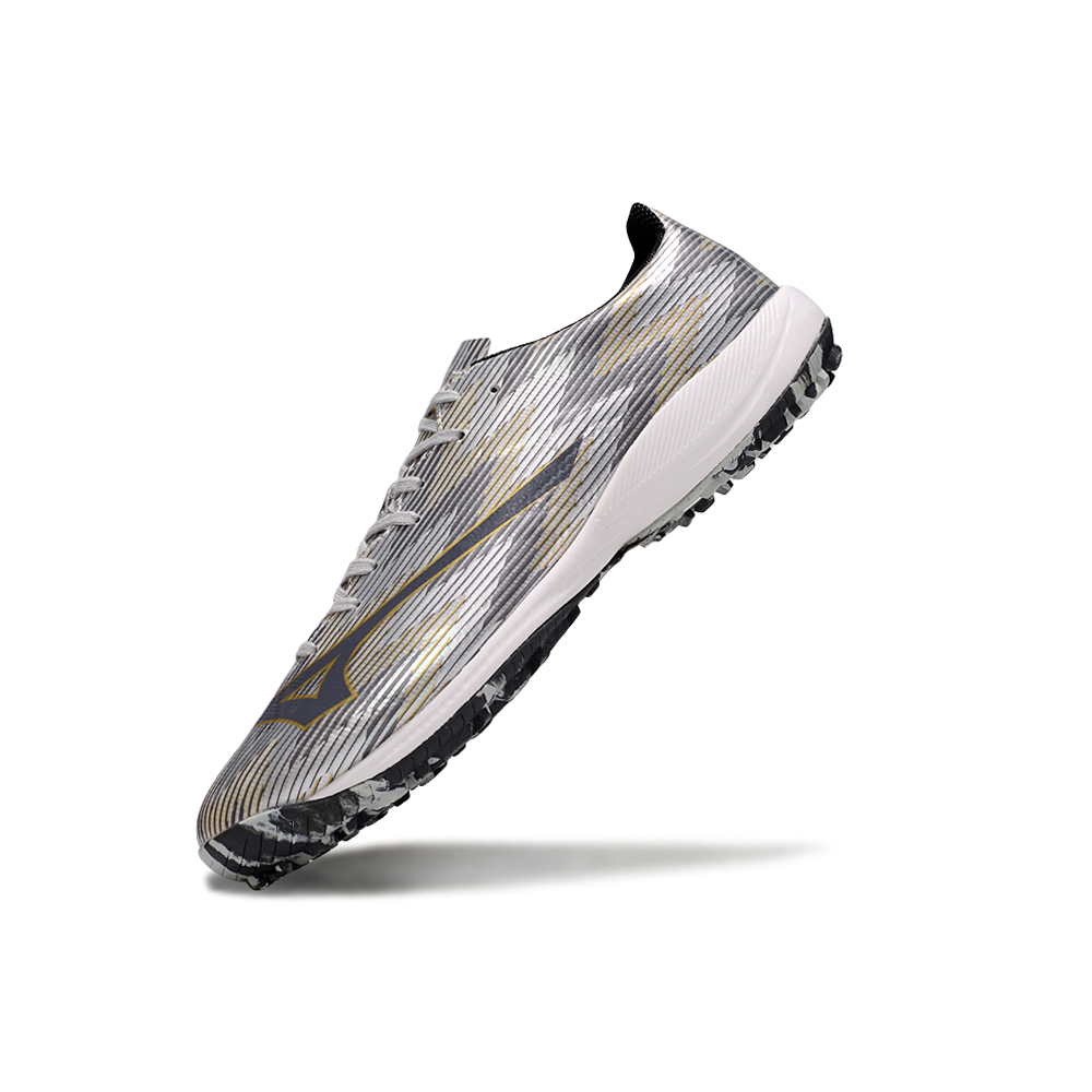 Chuteira Society Mizuno Alpha TF ''Platinum'' Prata